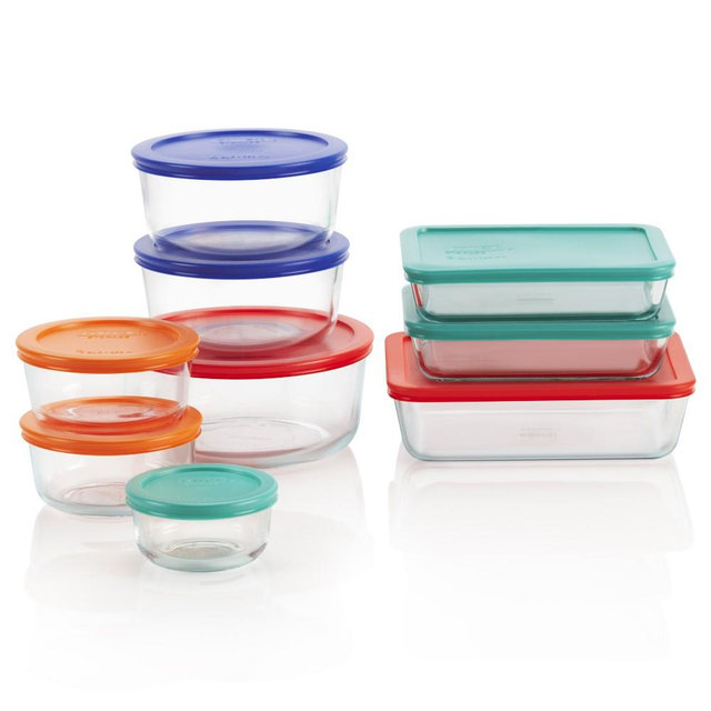 Pyrex Colored Lid Set, Set of 18