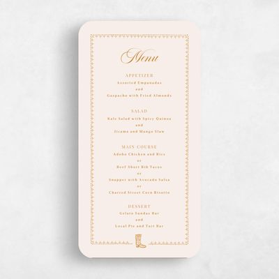 Orange Rounded Wedding Menu - Jerome