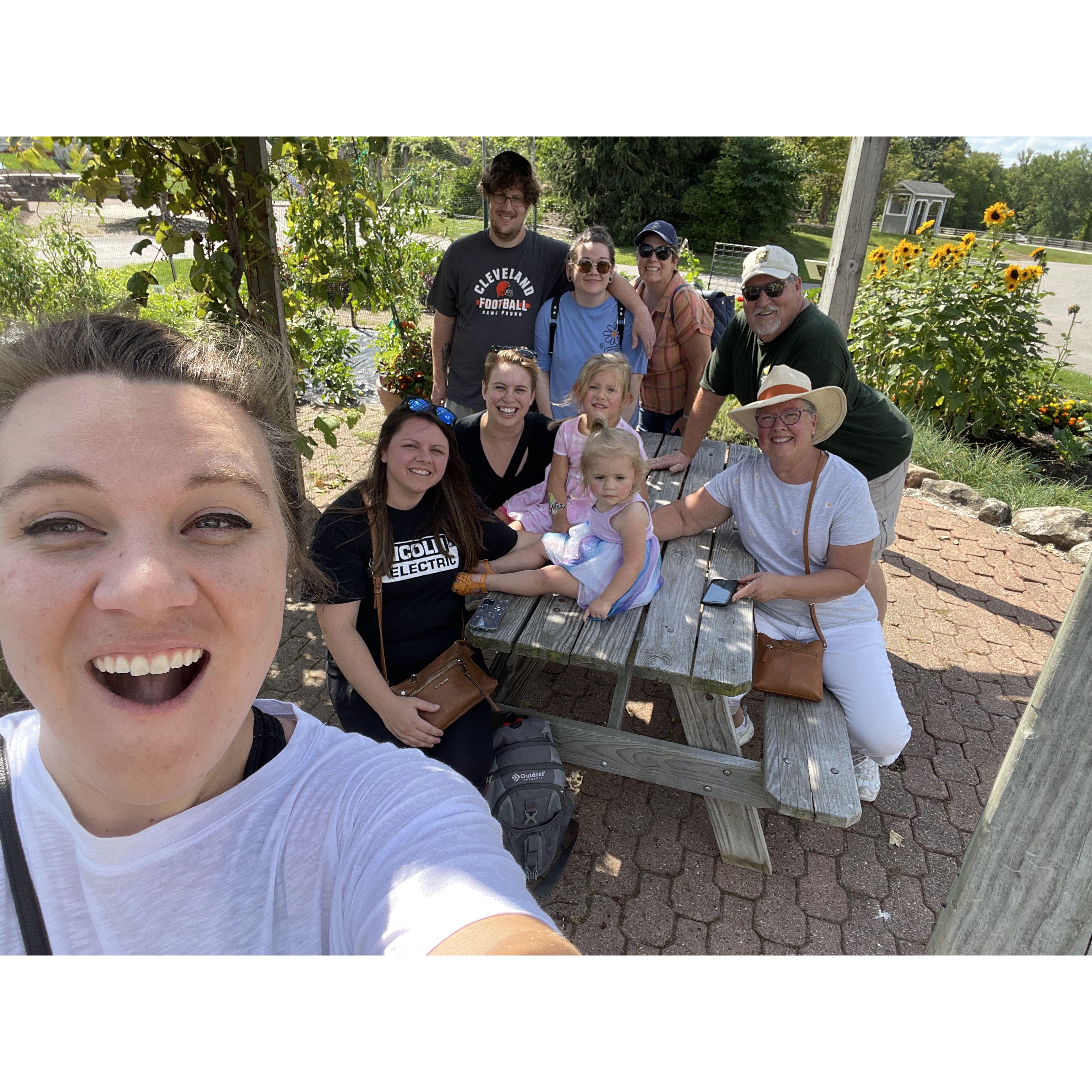 Family visit at the Farm Park