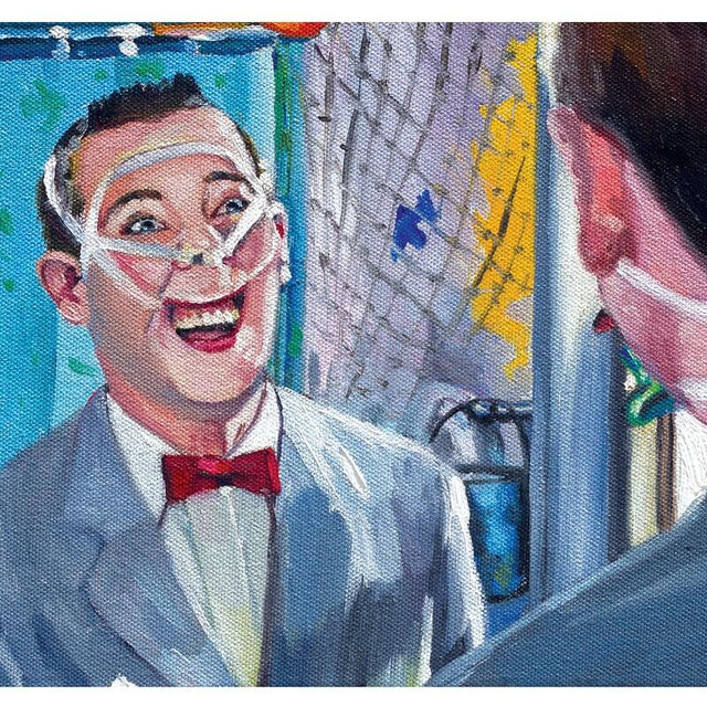 Pee Wee's Big Adventure Bathroom 8x16 Art Prints