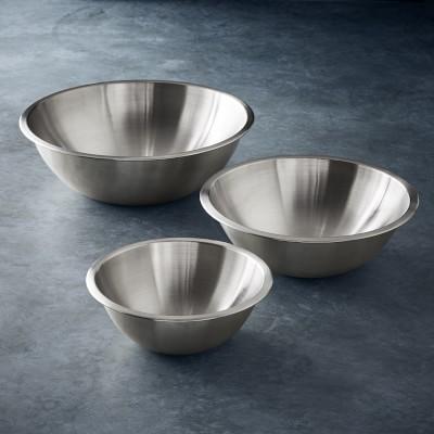 Williams Sonoma Open Kitchen Stainless Steel Mixing Bowls Set fo 3