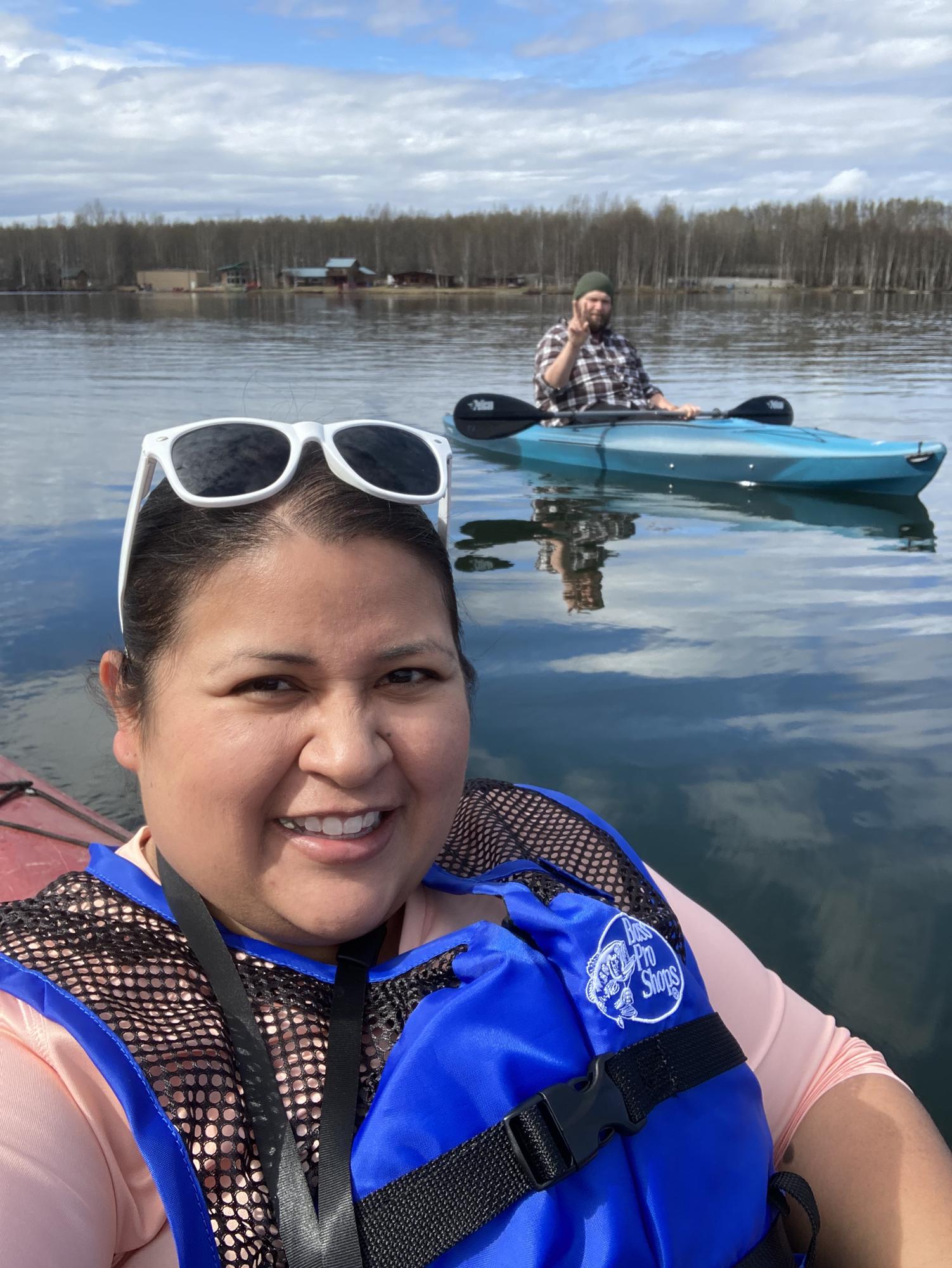 First kayaking of the season on Mirror Lake