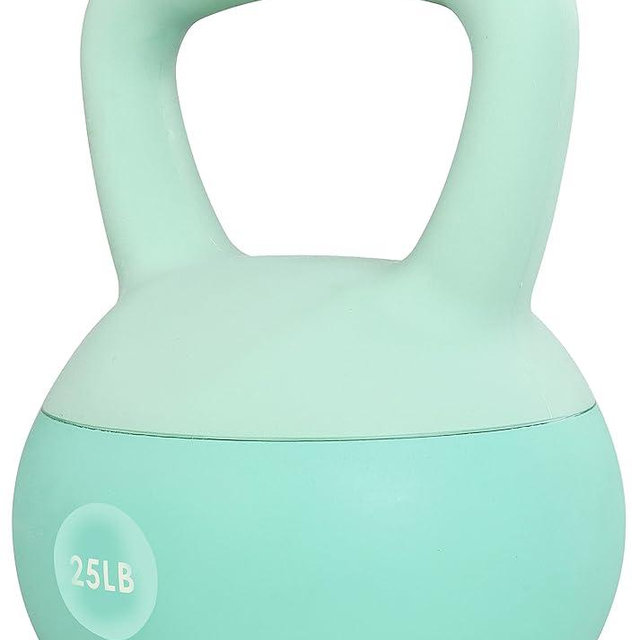 Fitvids Soft Kettlebells - Sea and Iron Sand Filled Weights for Women and Men - Color Coded Soft Vinyl Kettlebells, Multiple Sizes
