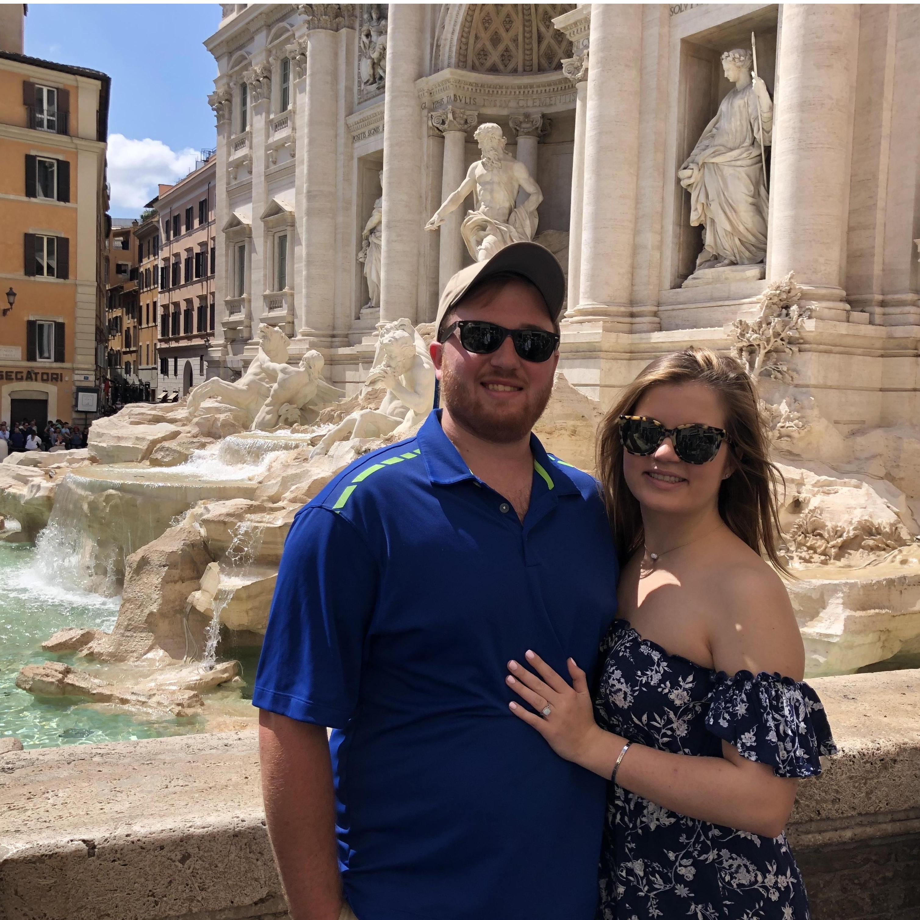 At the Trevi Fountain in Rome in 2018.