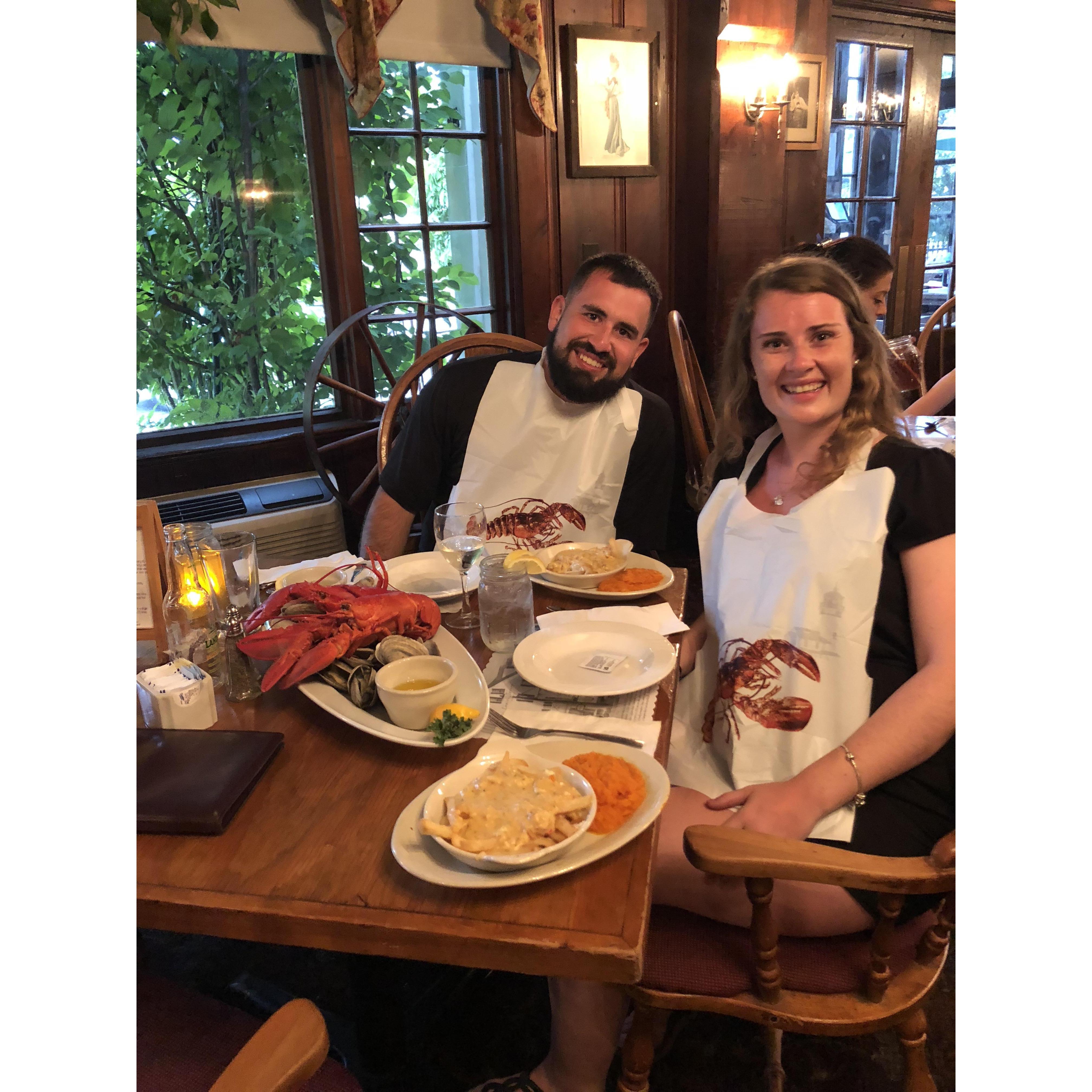 August 2nd, 2018 - Enjoying seafood in one of our favorite places, NH