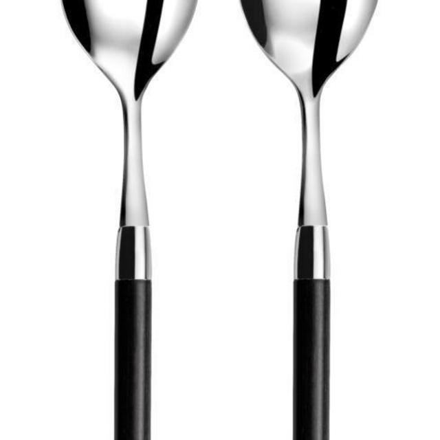 Capdeco Conty Black Wood Salad Serving Set