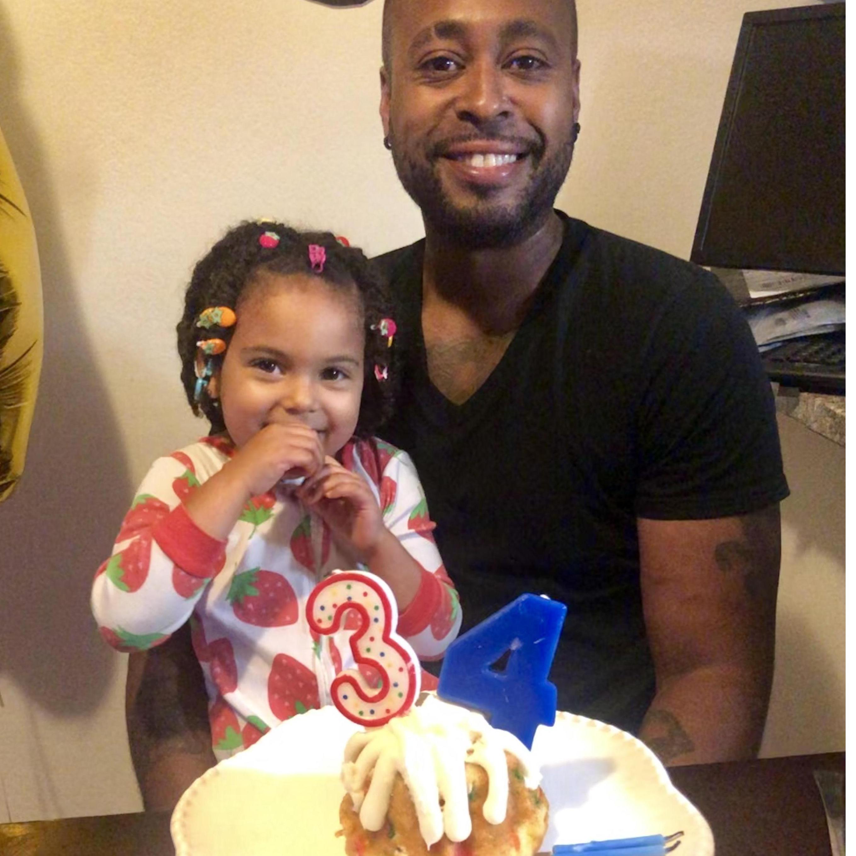 SJ wanted to use her 3 and 4 candles from her previous birthdays for his cake.