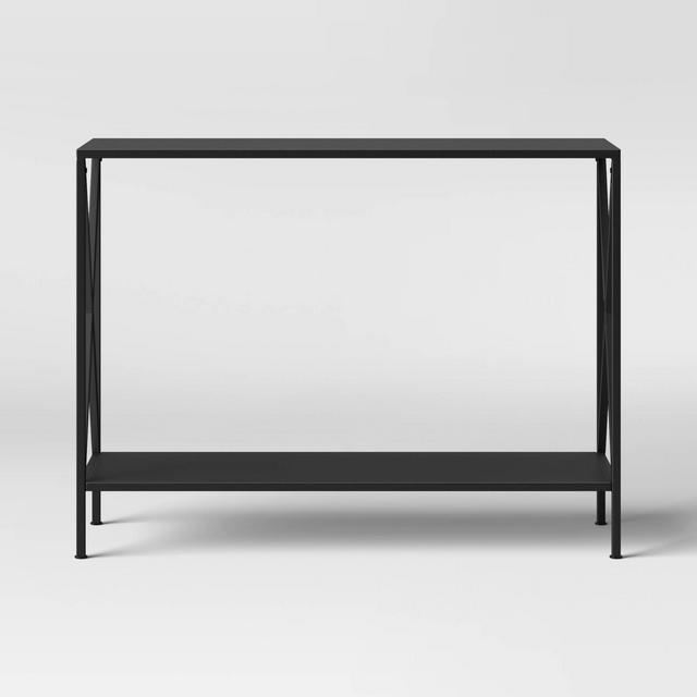 Elroy X Sided Console Table Black - Threshold™