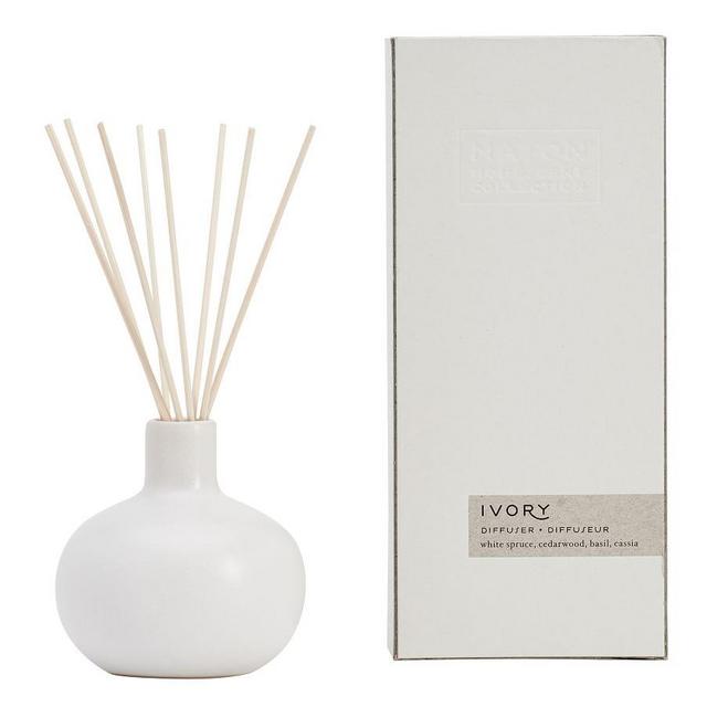 Mason Ceramic Reed Diffuser, White Spruce, Ivory - 6.75 oz