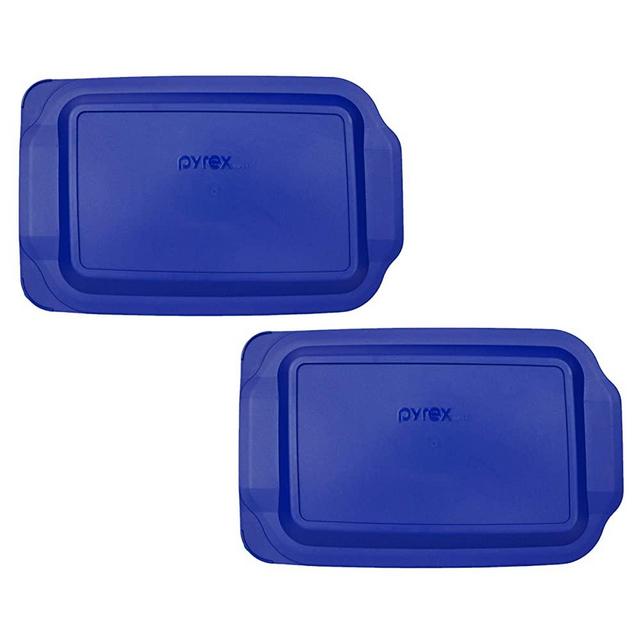 Pyrex 233-PC 3qt Lagoon Blue Replacement Food Storage Lids - 2 Pack (Only Fits Pyrex 233 Glass Dish NOT Pyrex C-233 Dish)…