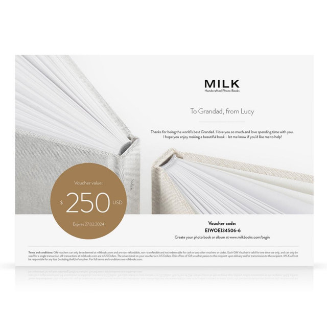 Milkbooks.com gift voucher