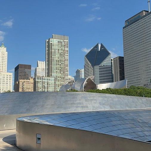 BP Pedestrian Bridge.
If the bridge is open during the Chicago Blues Festival, this is a great way to get through both parks!