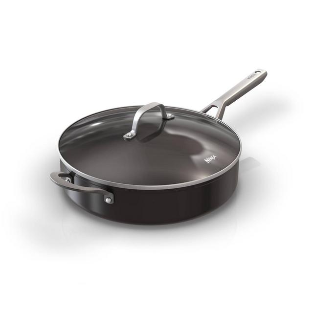 Ninja Foodi NeverStick 5qt Nonstick Sauté Pan with Glass Lid - Black
