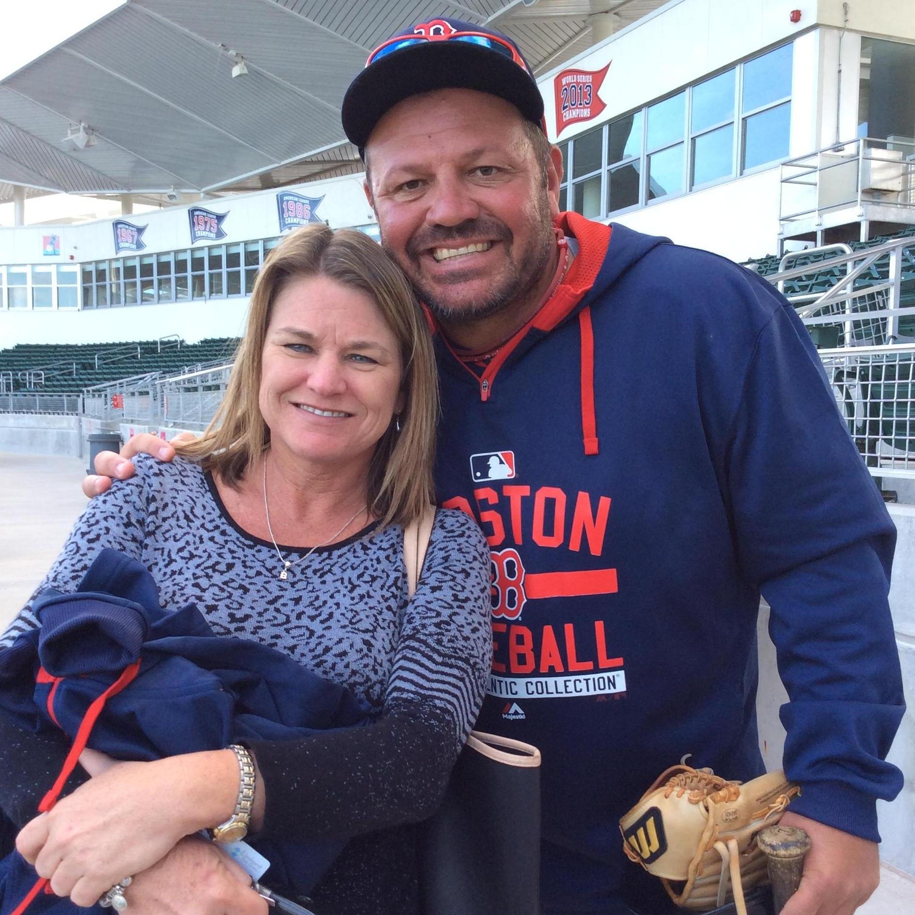 Red Sox Fantasy Camp after watching the Pros vs. Campers game.  Brian hit two home runs that day.