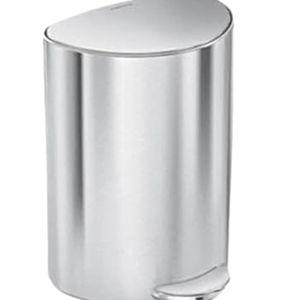 simplehuman 6L semi-Round Step can, Brushed Stainless Steel
