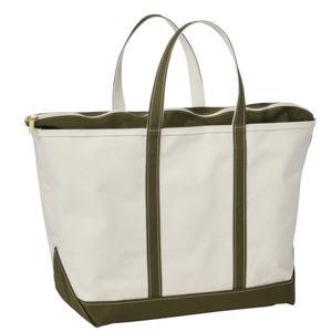 L.L. Bean Boat and Tote®, Zip-Top x-large with long handles in antique olive