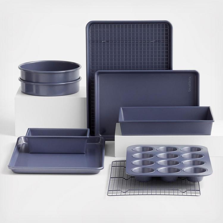 Crate and Barrel Non-Stick 2-Piece Baking Sheet Set - Slate Blue