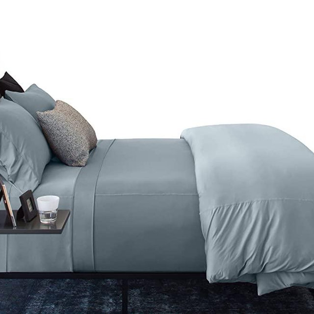 SHEEX Active Comfort Sheet Set Powered, Ultra-Soft, Breathes Better Than Cotton - Blue Sky, King/Cal King