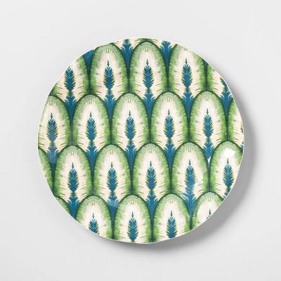 8.9" Melamine Peacock Feather Salad Plate Green - Opalhouse&#153;