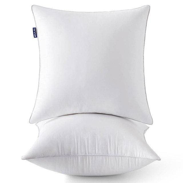 MIULEE 26 x 26 Pillow Inserts (Set of 2) -Throw Pillow Inserts with 100% Cotton Covers, Square Sofa Pillow Inserts, Decorative Pillow Inserts -Couch Pillows