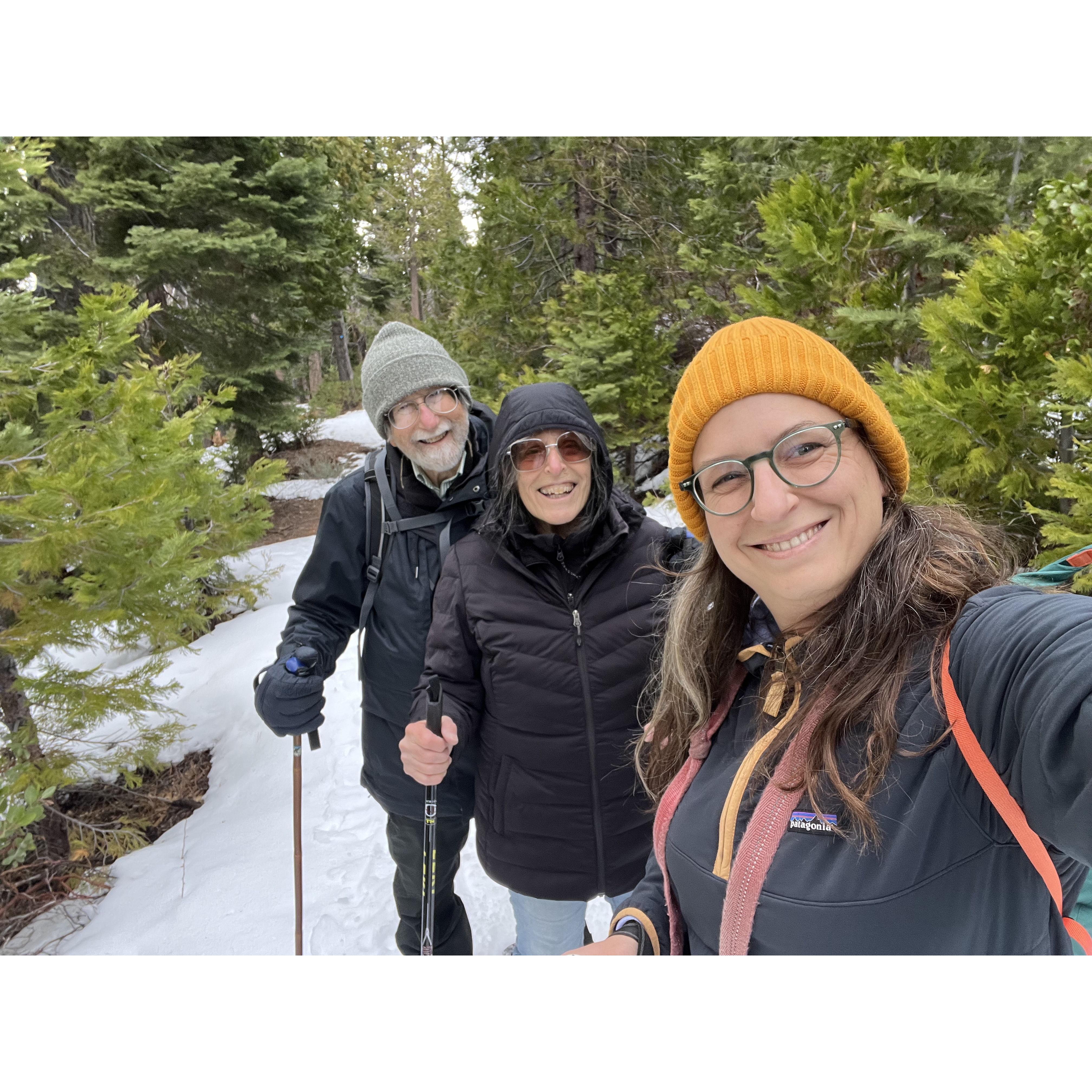 Snowshoeing up in Pinecrest!