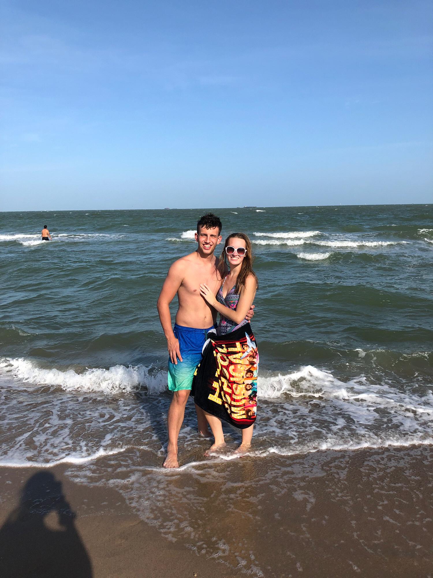The Gulf in Texas! We drove all the way from Minnesota to the gulf!