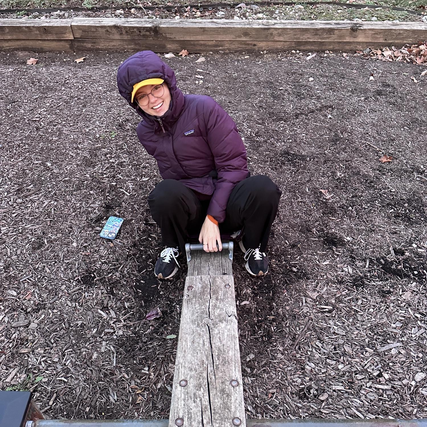 Embracing our childhood like spirits together is one of our favorite things - cheers to the seesaw.