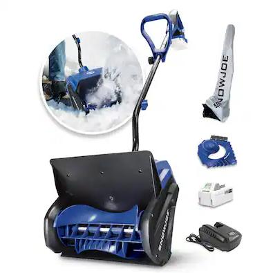 Snow Joe - 24-Volt iON+ 13-Inch Single Stage Cordless Snow Shovel with Ice Dozer (1 x 4Ah Battery and 1 x Charger) - Blue