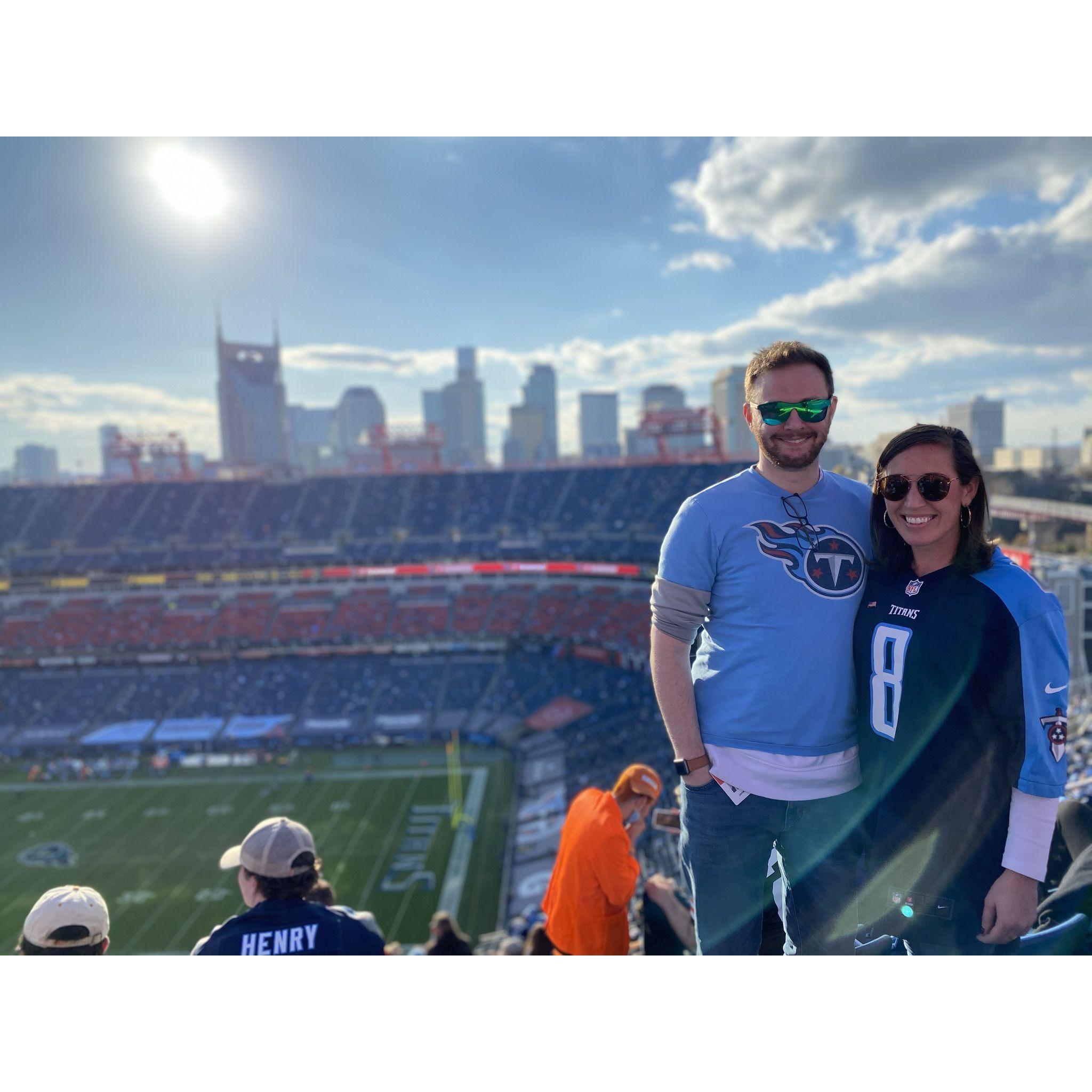 Our first Titans Game- Dec 2020