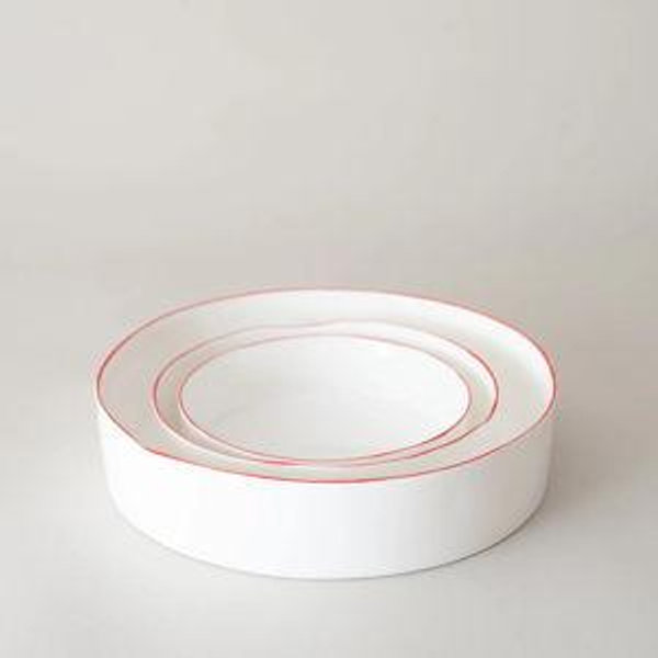 Set of Three Nesting Bowls - Geranium Red