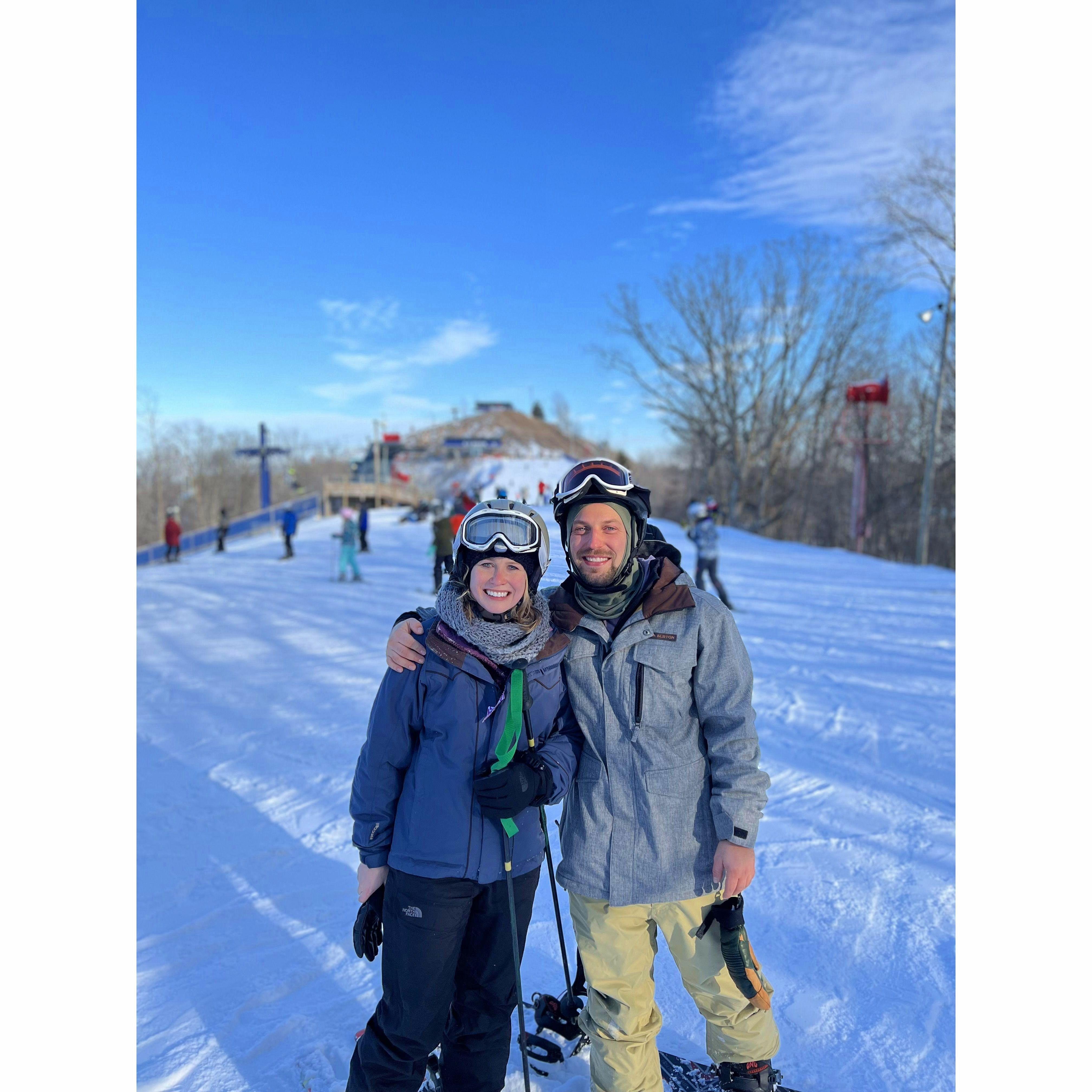 Skiing in Lake Geneva- February 2022