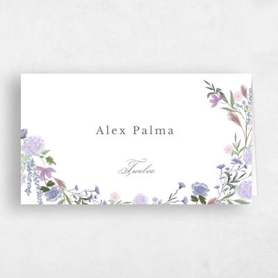 Dusty Purple Wedding Place Card - Laurelwood
