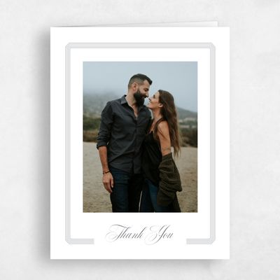 White Bordered Wedding Thank You - Felicity Photo