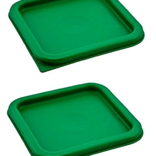 Cambro (SFC2452) Covers, Set of 2 (For 2 & 4-Quart Containers, Kelly Green, Polyethylene, NSF)