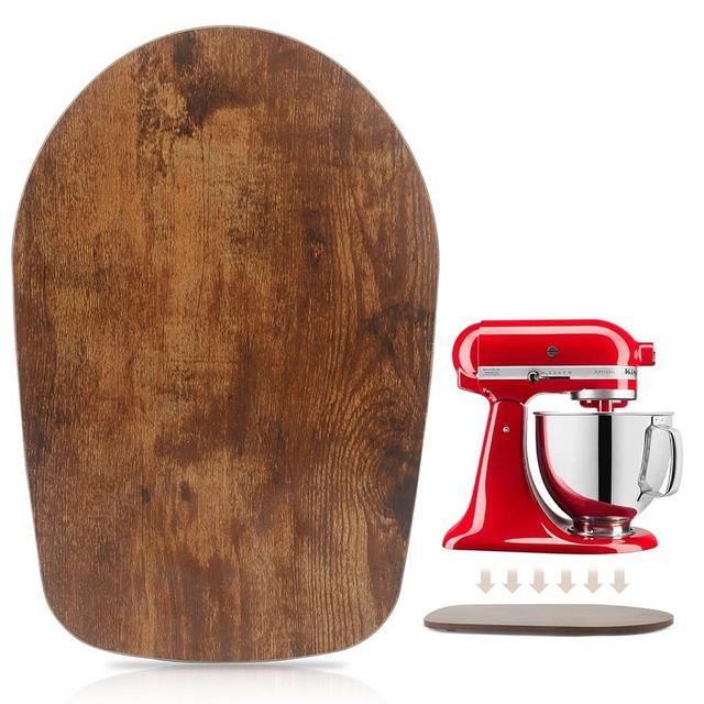Mixer Slider for KitchenAid 4.5-5 Qt Tilt Head Stand Mixer, Sliding Mat for Kitchen Appliances, Kitchen Countertop Storage Mixer Mover Sliding Tray Accessories and Attachments(4 .5-5 Qt -Dark Brown)