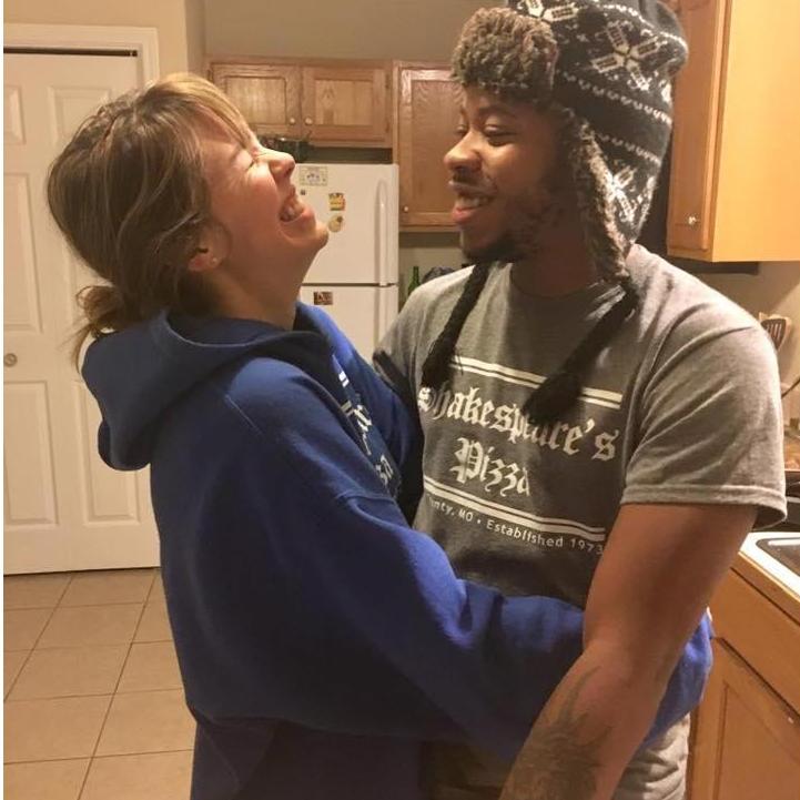 This was a picture during our first Christmas spent together!