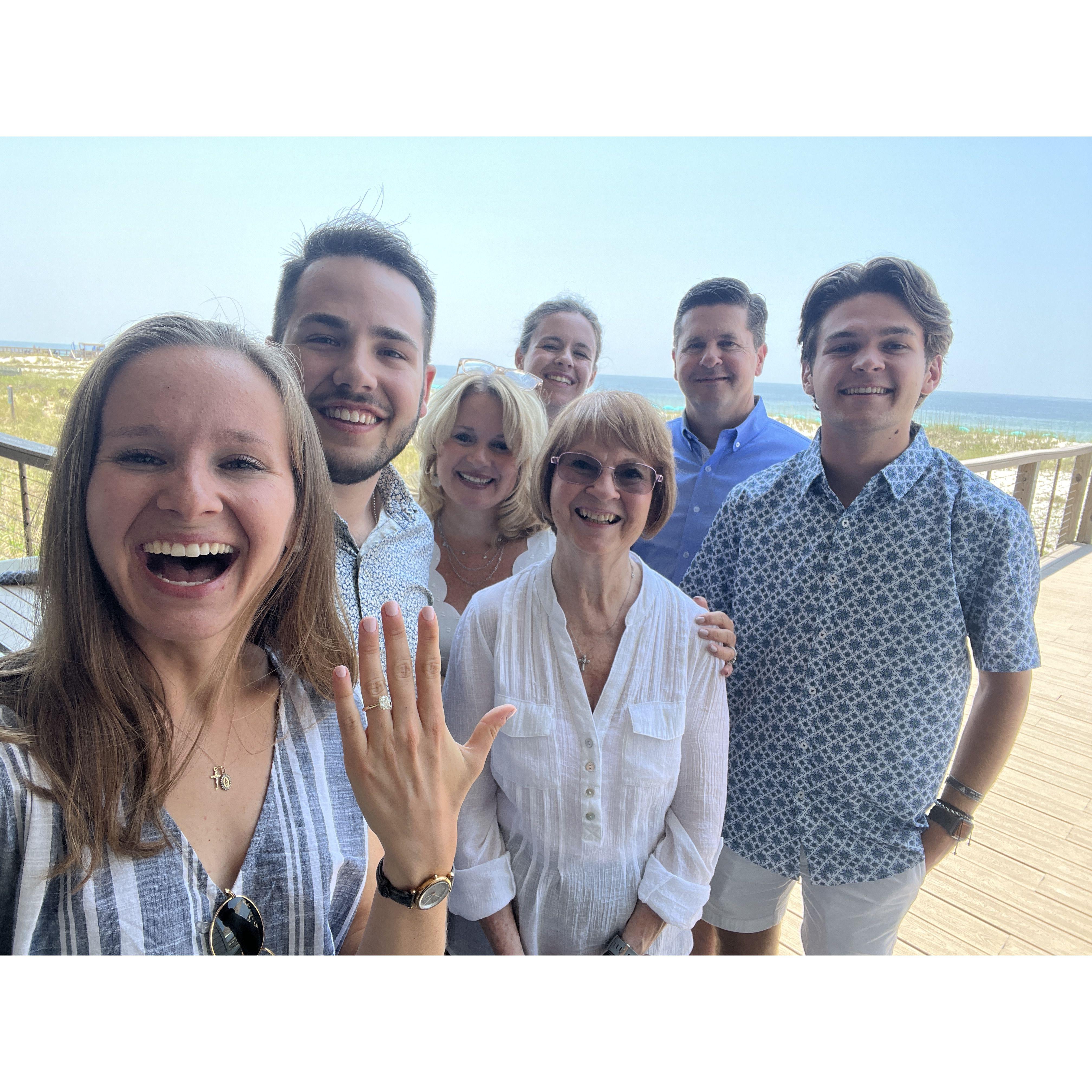 7.1.23 : sharing in the joy of the engagement with family