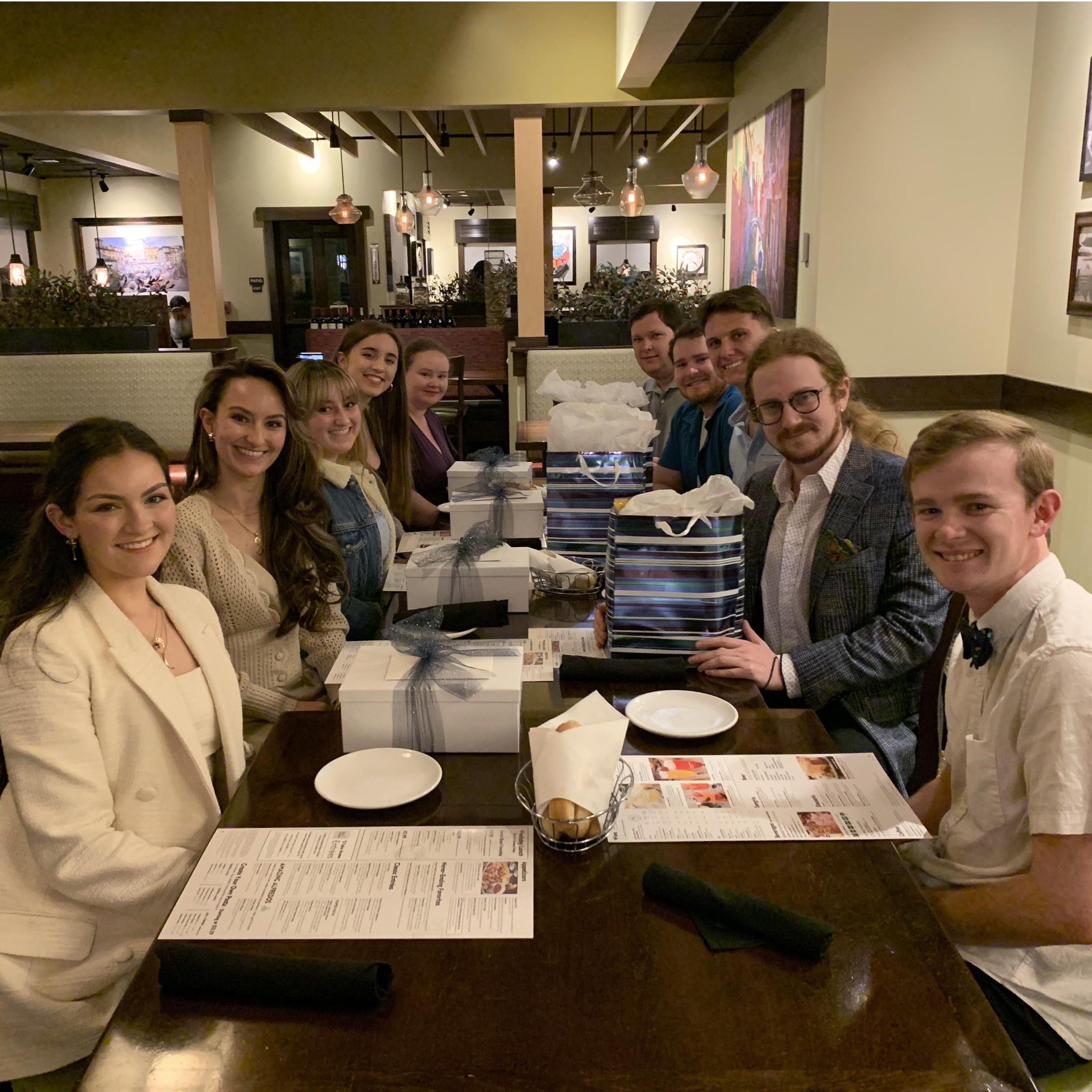 The night we asked our closest friends and family to be in our wedding party!