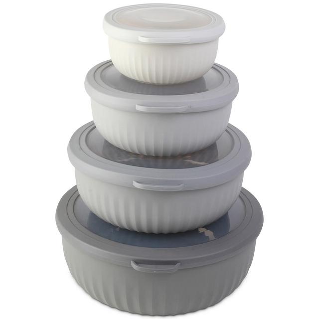 Enchante Cook With Color 8-Pc. Mixing Bowl Set with Lids