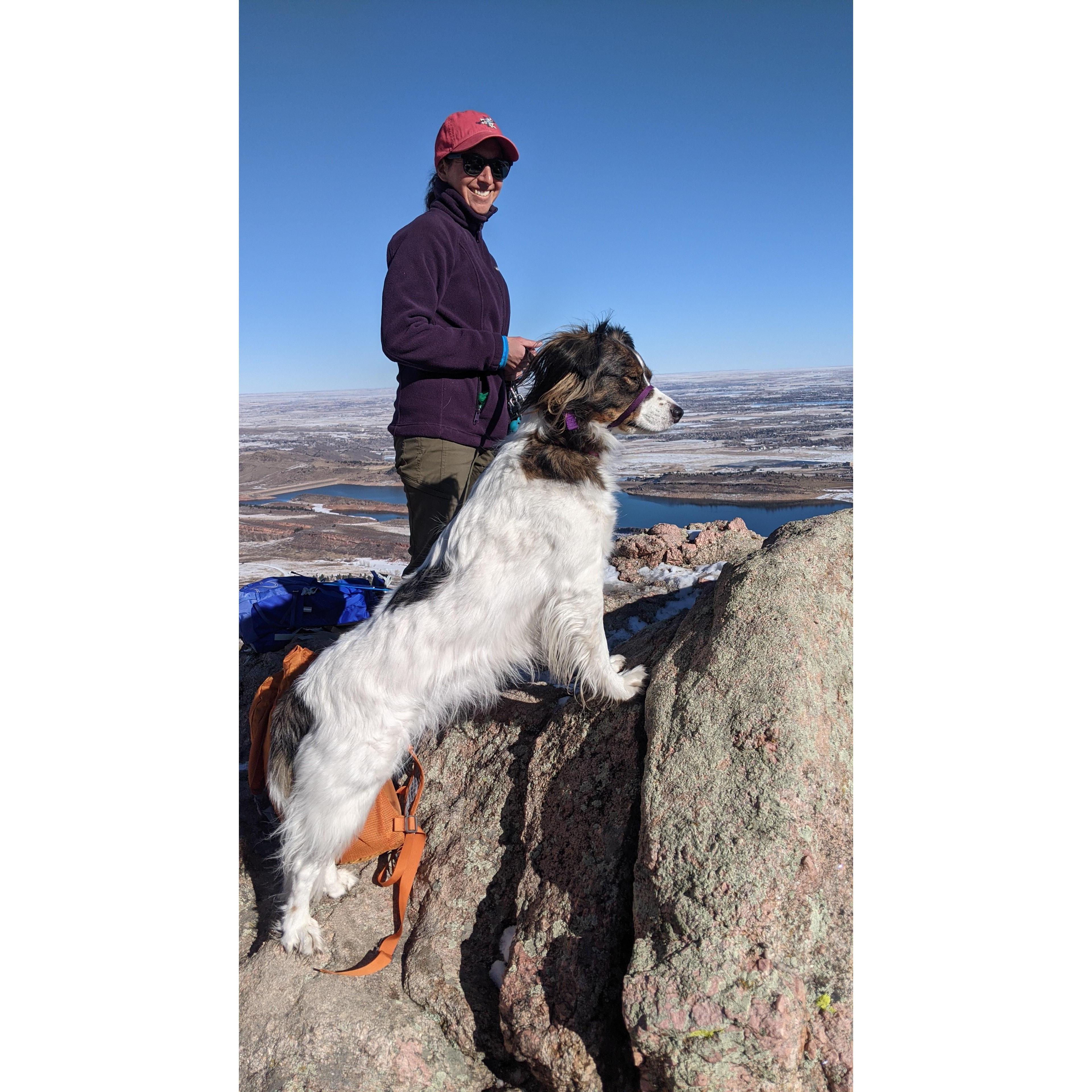 On top of Horsetooth Mountain, Fort Collins, CO
