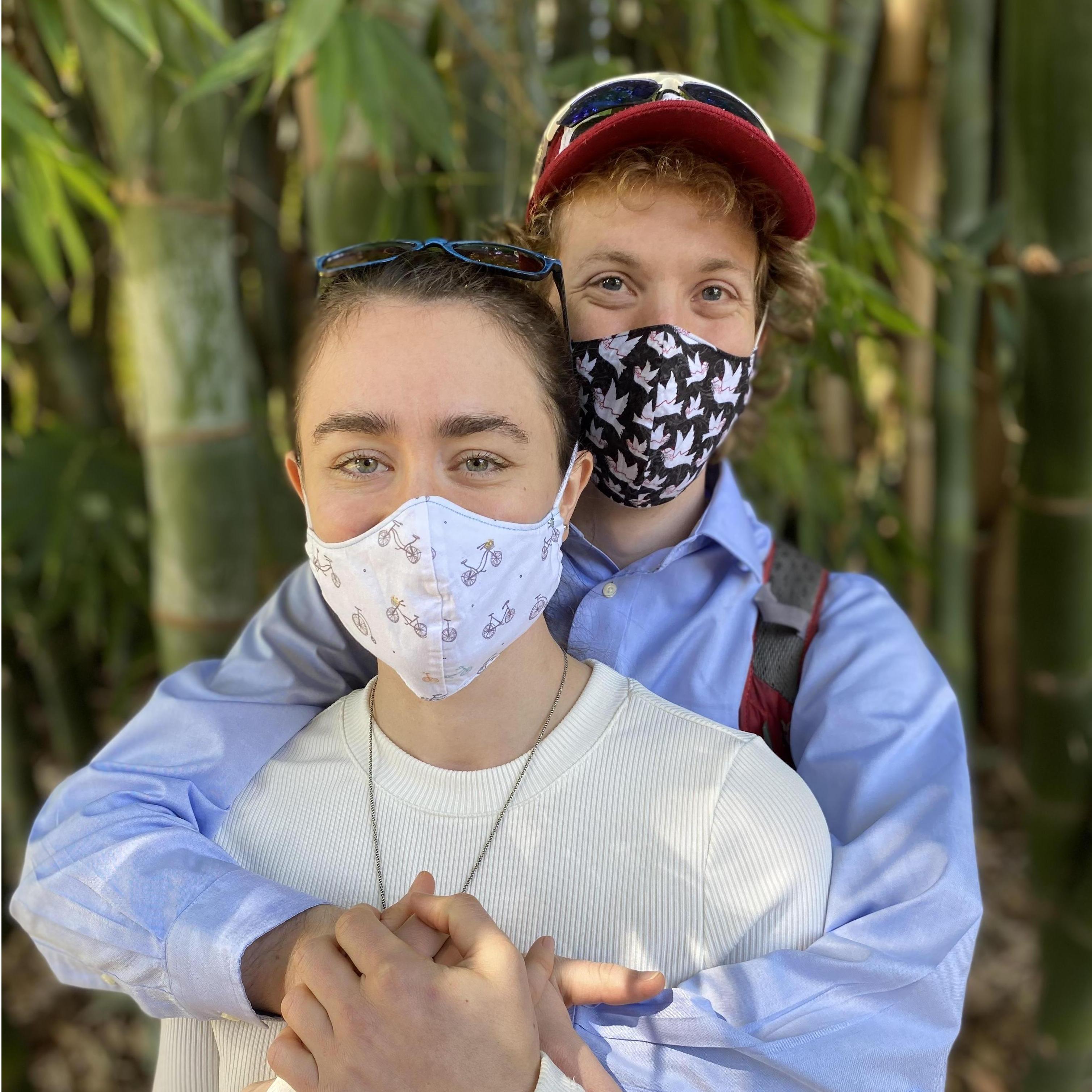 Spring 2021 - Exploring Huntington Gardens with stylish COVID masks