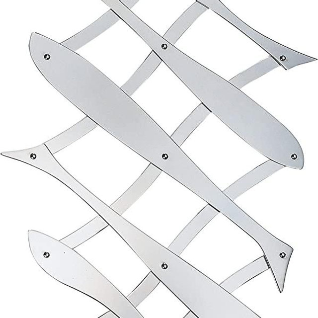 Alessi"Pescher" Extensible Trivet in 18/10 Stainless Steel Mirror Polished, Silver