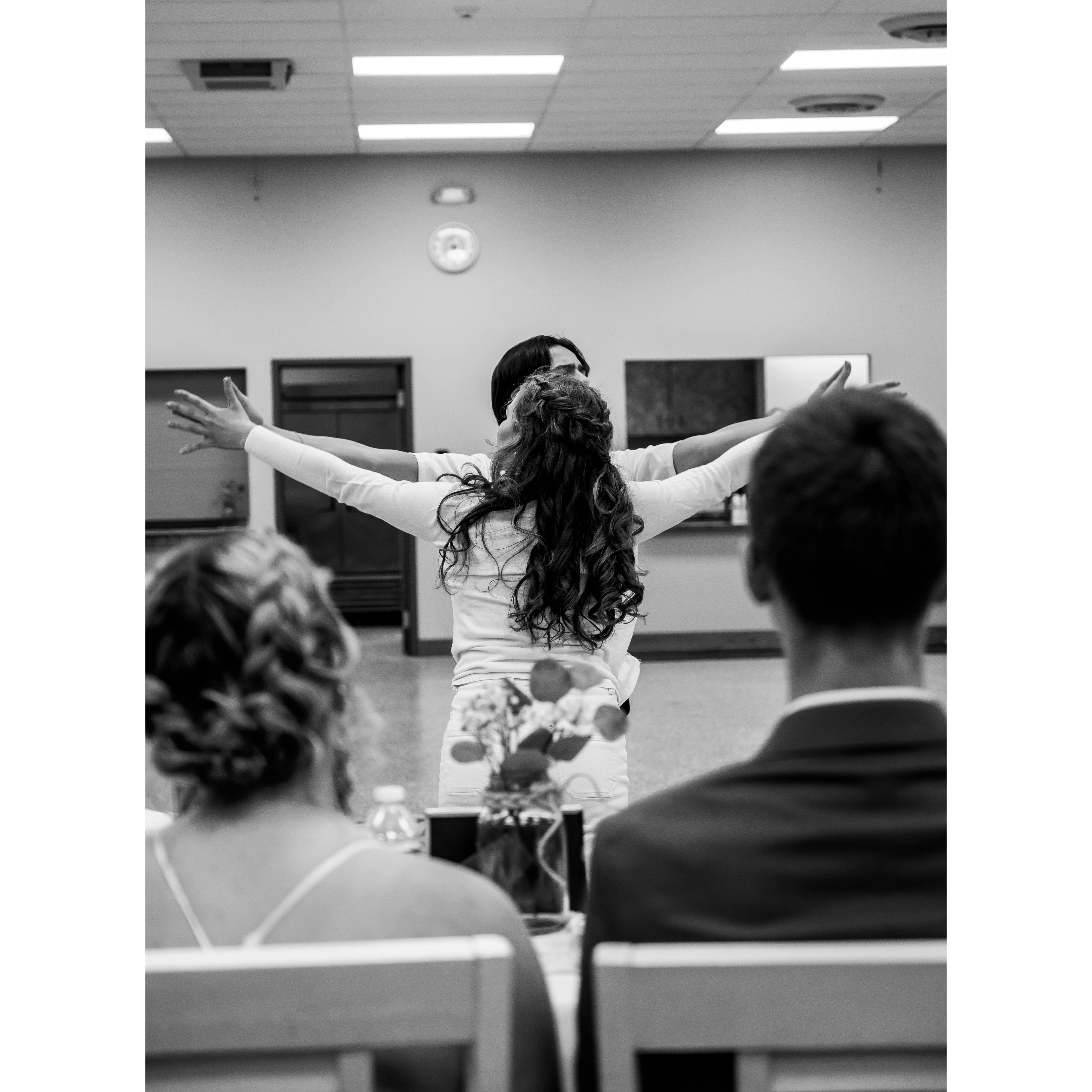 Prophetically dancing at Rebecca joy's sister's wedding!