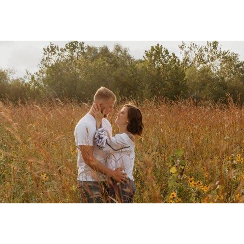 I am almost positive Garrett was telling me a joke in this engagement photo.