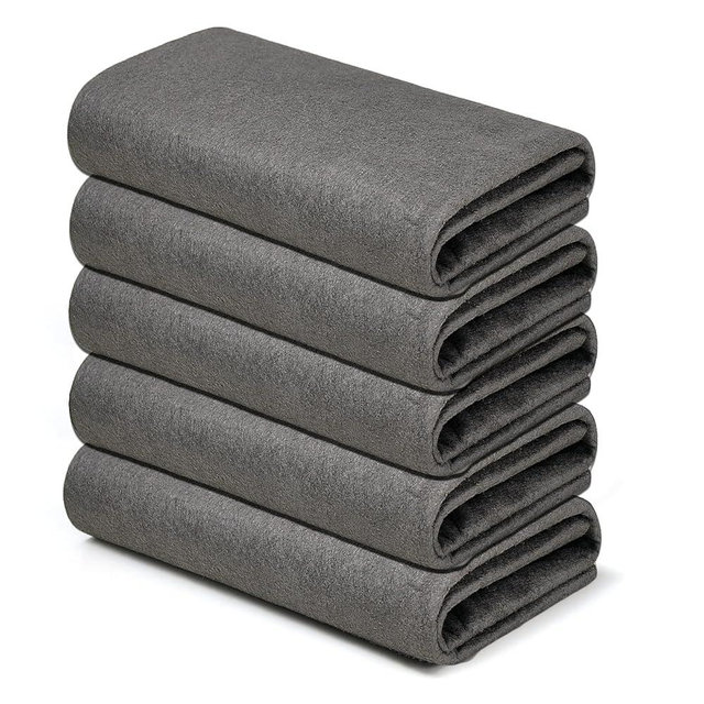 KTT Thickened Magic Cleaning Cloth,Reusable Microfiber Cleaning Cloth.Lint Free Cloth for Home,Window,Mirror Glass and Cars.(12" x 16",5 Pack)