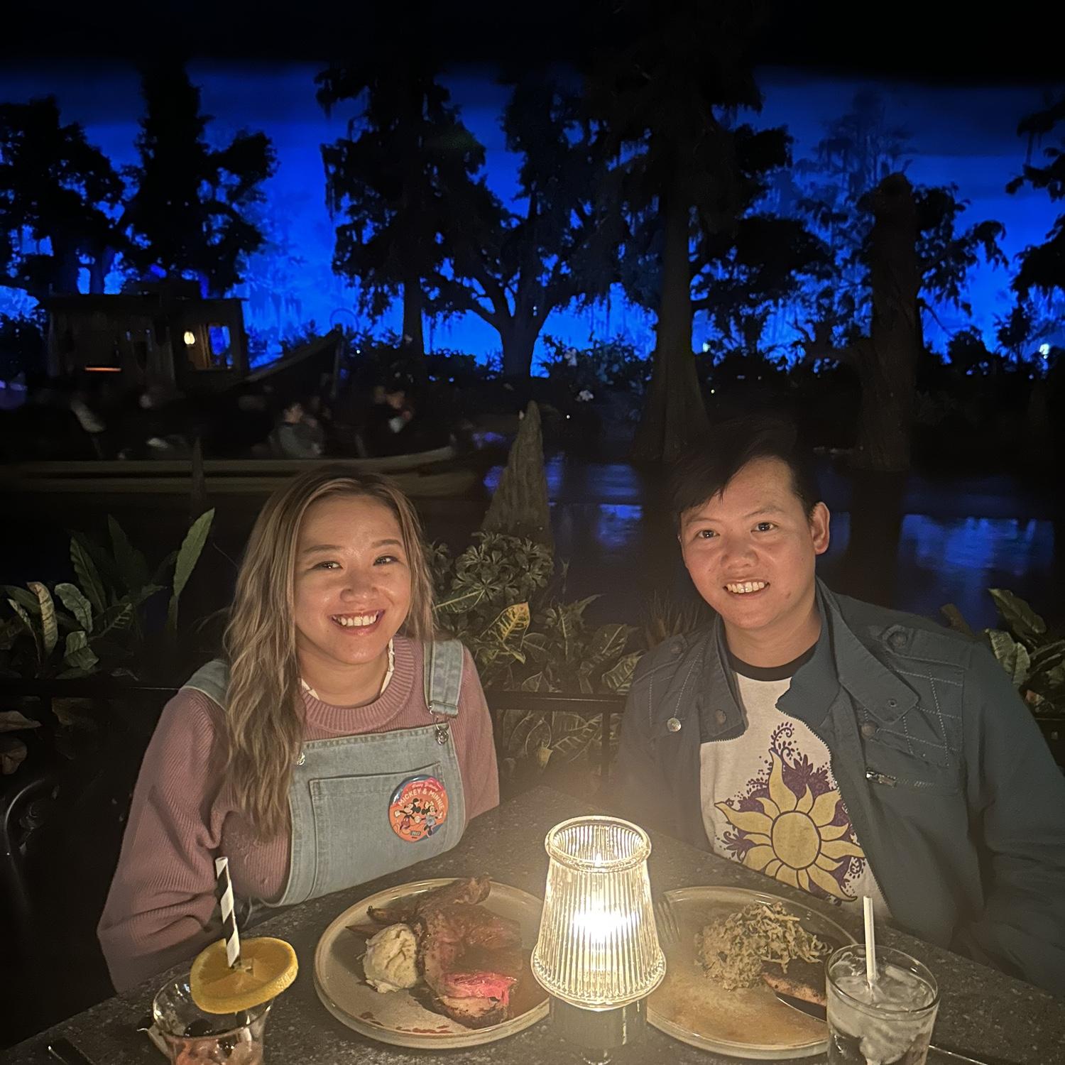 11/18/23 - Celebrating our 1st year anniversary together at the Blue Bayou in the Pirates of the Caribbean!