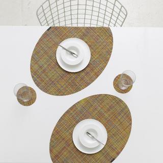 OnEdge Mini Basketweave Placemat & Coaster, Set of 4