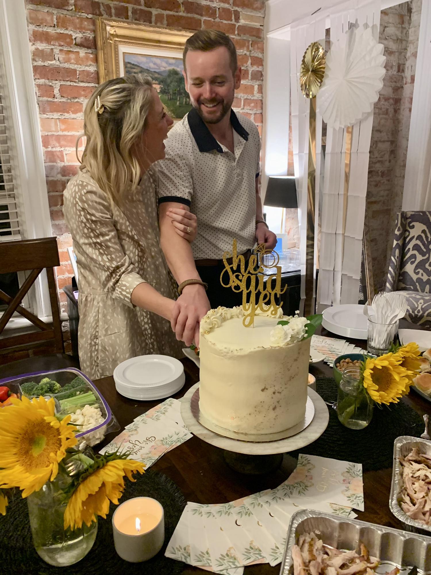 Surprise engagement party at our home