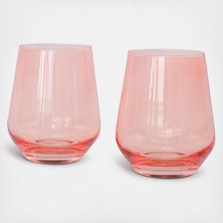 Estelle Stemless Wine Glass, Set of 2