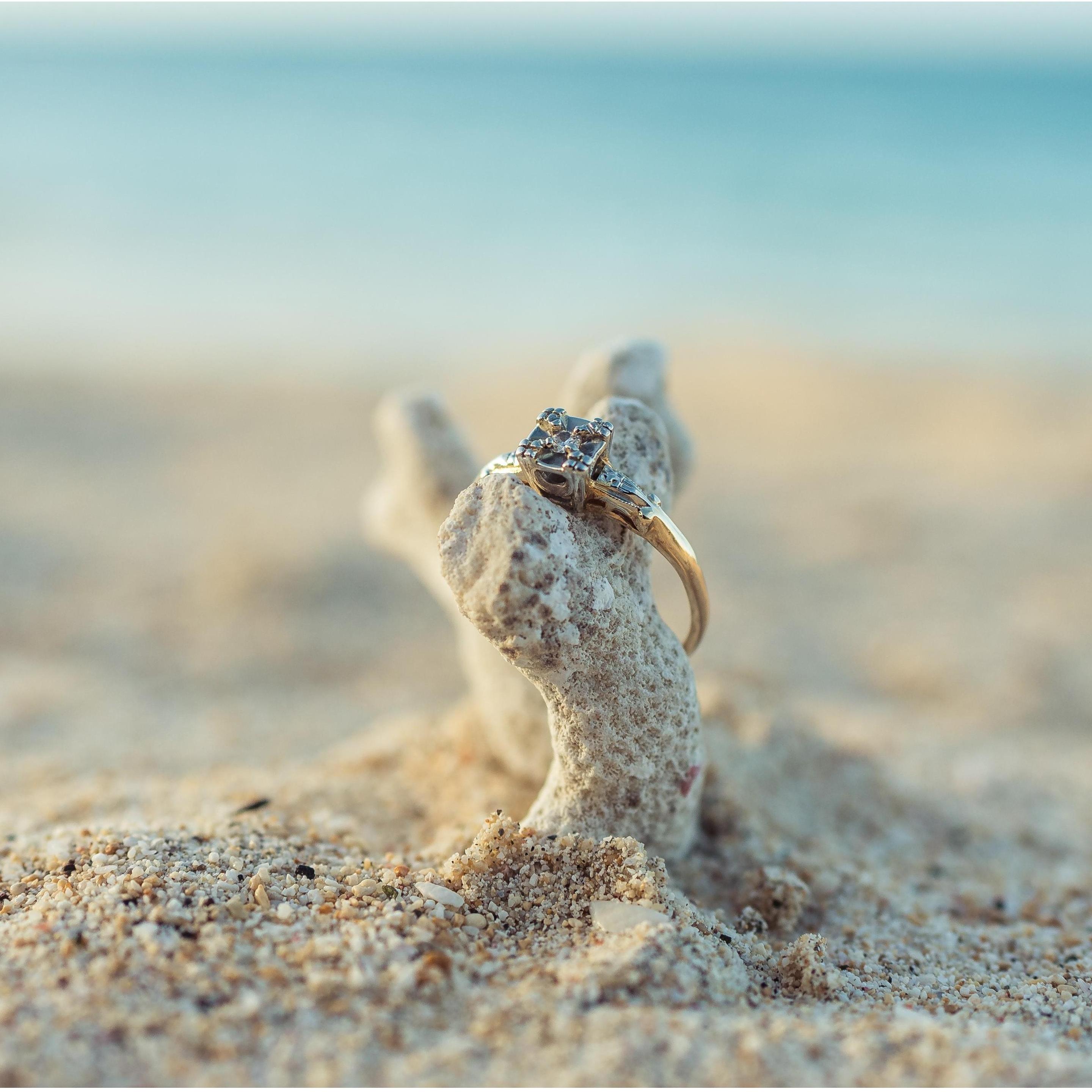 Robin inherited this ring from the girls' grandmother Beatrice. Being the epic big sister that she is, she benevolently bestowed it to Sergio and helped design the new version.